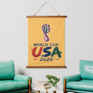 Vereint durch das Spiel: 2026 Fußball-Feier-Design Wandteppich Mit Holzrahmen