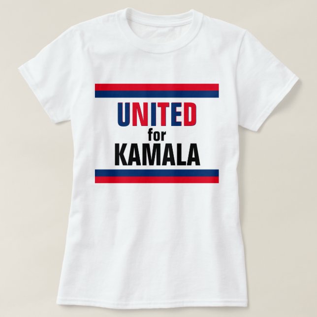 Vereint für Kamala Harris Präsident 2024 T-Shirt (Design vorne)