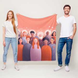 Vereint in Freundlichkeit Fleecedecke