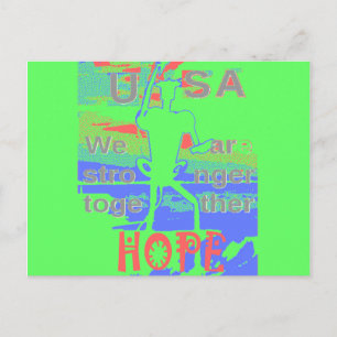 Vereint in Hoffnung: Stärker gemeinsam - Vibrantes Postkarte