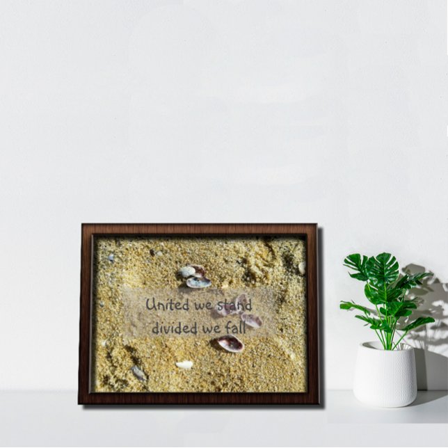 Vereint sind wir gespalten, wir fallen Meer Foto P Poster (Von Creator hochgeladen)