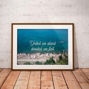 Vereint sind wir gespalten, wir fallen sprichwörtl poster