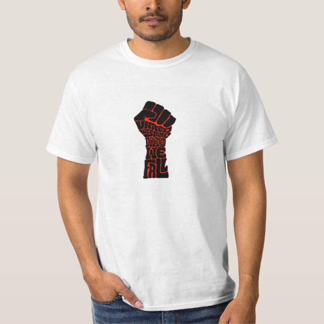 Vereint sind wir gespalten, wir fallen. T - Shirt (Vorderseite)