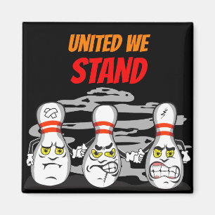 Vereint stehen wir, Bowling Pins, Schwarz Magnet