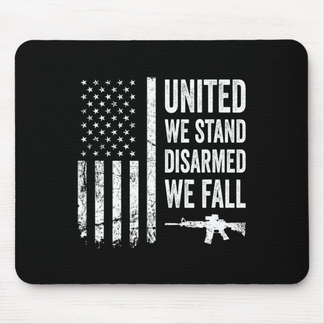 Vereint stehen wir entwaffnet, wir fallen - Waffen Mousepad (Vorne)