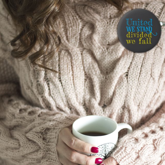 Vereint steht Ukraine motivierend Sprichwort Button (Von Creator hochgeladen)