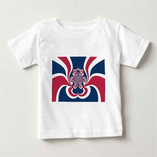 Vereinte Farben: Farbenfrohe globale Muster Baby T-shirt (Vorderseite)