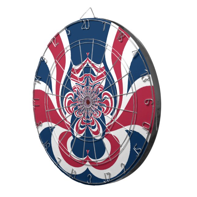 Vereinte Farben: Farbenfrohe globale Muster Dartscheibe (Vorderseite rechts)