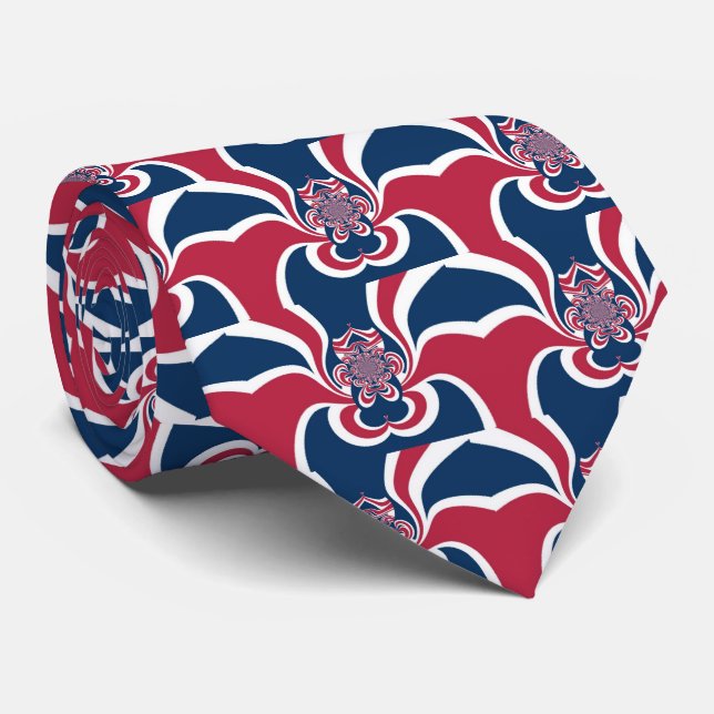 Vereinte Farben: Farbenfrohe globale Muster Krawatte (Gerollt)