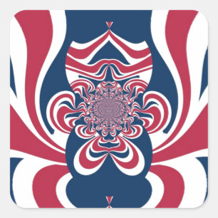 Vereinte Farben: Farbenfrohe globale Muster Quadratischer Aufkleber