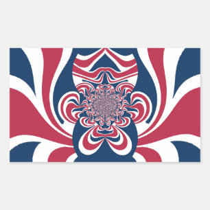 Vereinte Farben: Farbenfrohe globale Muster Rechteckiger Aufkleber