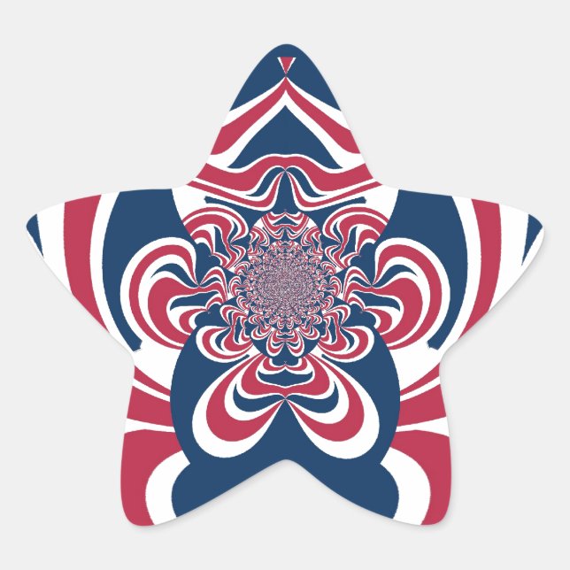 Vereinte Farben: Farbenfrohe globale Muster Stern-Aufkleber (Vorderseite)
