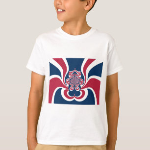 Vereinte Farben: Farbenfrohe globale Muster T-Shirt