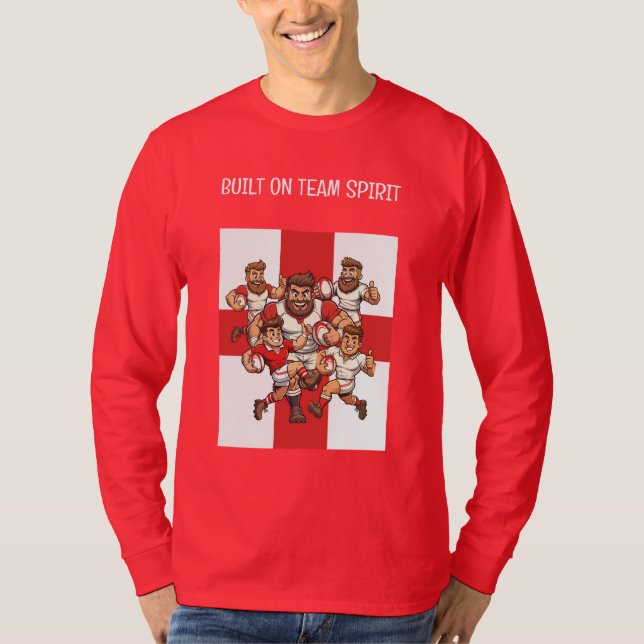 Vereinte Rugby-Mannschaftsgeist T-Shirt (Vorderseite)