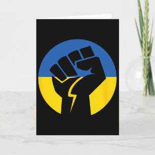 Vereinte Solidarität mit der Ukraine genannt Fist Karte