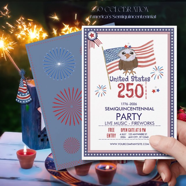 Vereinte Staaten 250 Jahre Freiheitsfeier Einladung (United States 250 Years Freedom Celebration Invitation)