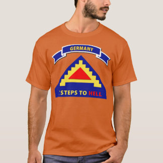 Vereinte Staaten mit 7 Stufen Hell w Scroll T-Shirt