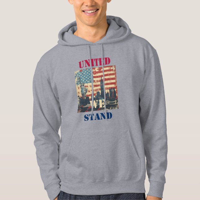 Vereinte Staaten | Patriotisches Vintages Design Hoodie (Vorderseite)
