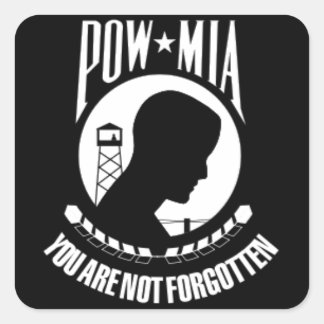 Vereinte Staaten POW-MIA Quadratischer Aufkleber