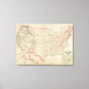 Vereinte Staaten und Gebiete Leinwanddruck