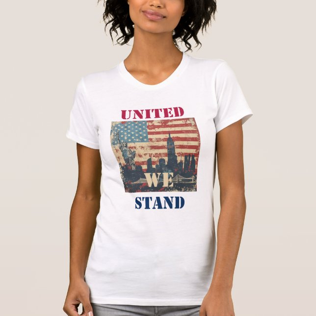 Vereinte Staaten | Vintages Patriotisches Design T-Shirt (Vorderseite)
