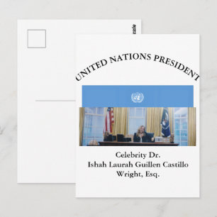 #VEREINTENATIONENPRÄSIDENT DR. #LAURAHCASTILLOS ES POSTKARTE