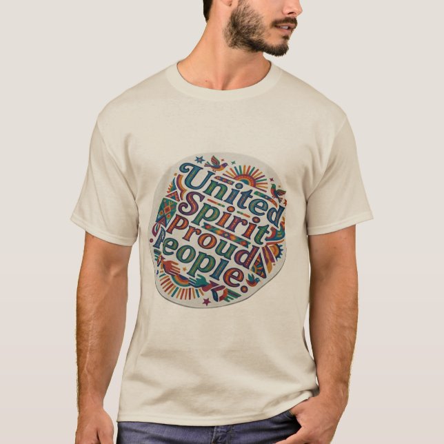Vereinter Geist, Stolze Menschen T-Shirt (Vorderseite)