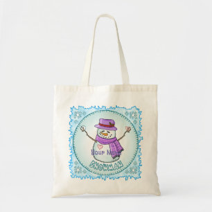 Vereister Schneemann Tragetasche