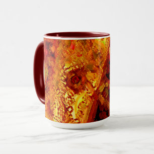 Verfärbt bis rötlich-orange Karnevalmaske Tasse