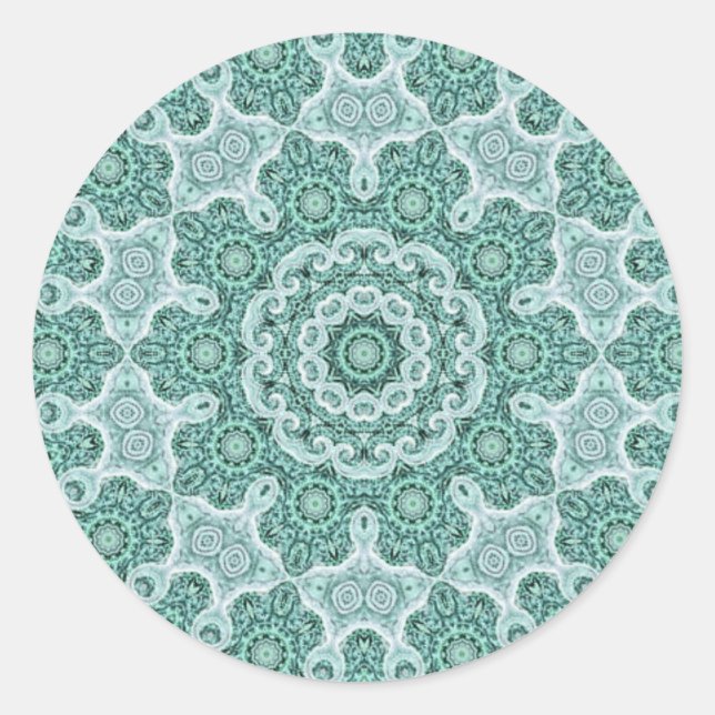 Verfärbung in aquamarinem Aufkleber (Vorderseite)