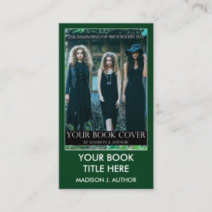 Verfasser-Autorn-Bucheinband-Grün oder Visitenkarte