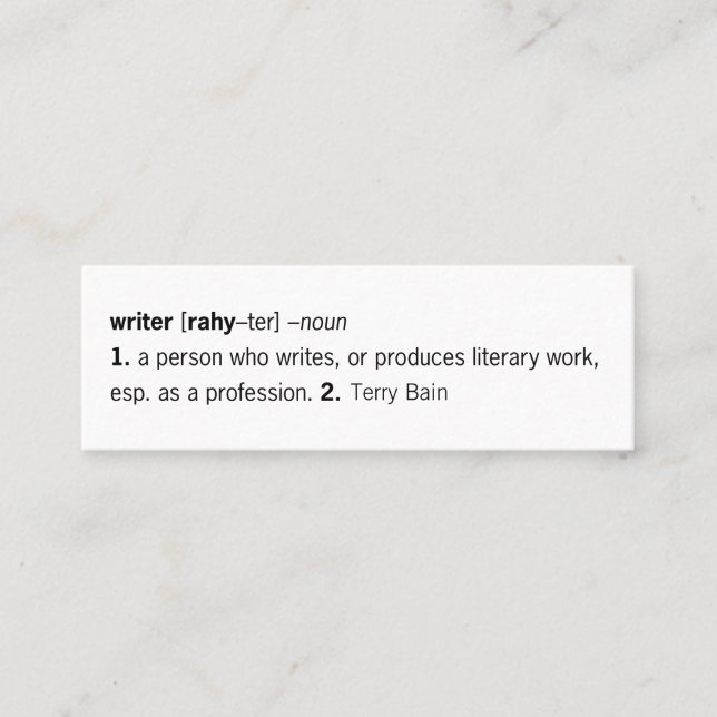 Verfasser definiert [als Sie] Mini Visitenkarte (Vorderseite)