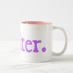 Verfasser (Lavendelbeschriftung) Zweifarbige Tasse