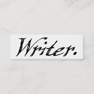 Verfasser Schwarz-weiß Mini Visitenkarte