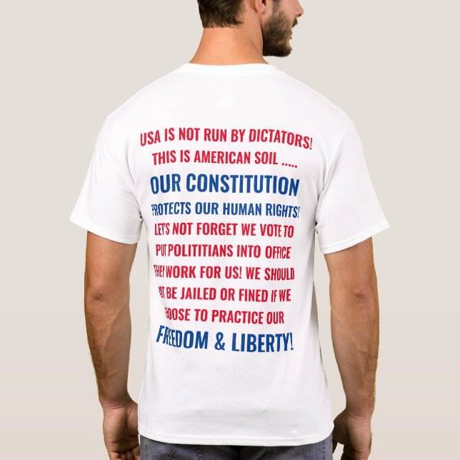 VERFASSUNG DER USA, FREIHEIT UND FREIHEIT 2020 QUO T-Shirt (Rückseite)