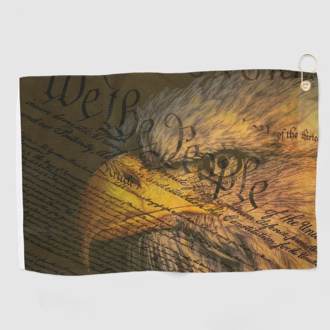 Verfassung mit Adler Golfhandtuch (Horizontal)