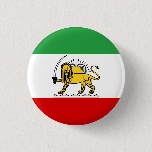 Verfassung: Monarchie der iranischen Flagge (1907- Button (Vorderseite)