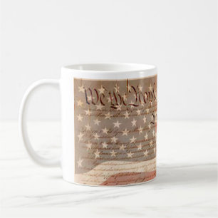 Verfassung und die amerikanische Flagge Patriotisc Kaffeetasse