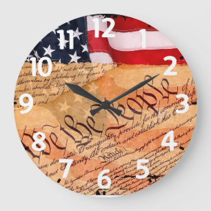 Verfassungs-Acryluhr-Rundwanduhr Große Wanduhr