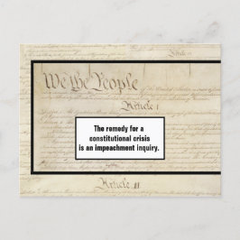 Verfassungskrise impliziert Trump-Verfassung Postkarte