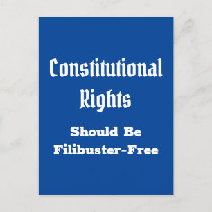 Verfassungsrecht Filibuster Free Postcard Postkarte