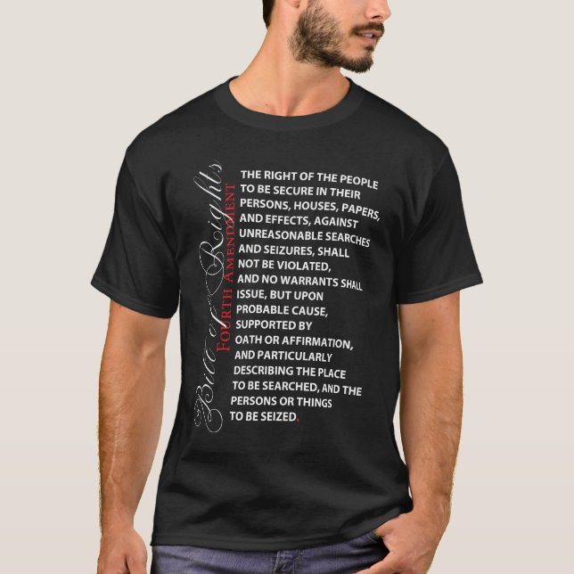 Verfassungsurkunde-vierte Änderung (Schwarzes) T-Shirt (Vorderseite)