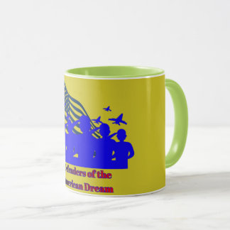 Verfechter des amerikanischen Traums gelblich grün Tasse