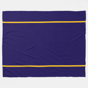 Verfeinert Sportlich Gelb Orange Marineblau Streif Fleecedecke