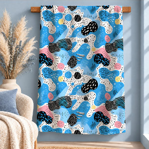 Verfeinerte abstrakte geometrische Wurfdecke Kunst Sherpadecke