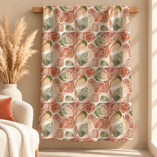 Verfeinerte Rust-Kupfer-Boho-Wurfdecke als Geschen Fleecedecke