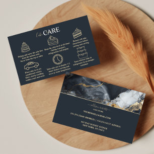 Verfeinerte schwarze Gold-Geschäfts-Branding-Torte Visitenkarte