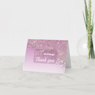 Verfeinerter 80. Geburtstag Roségold Glitter Danke