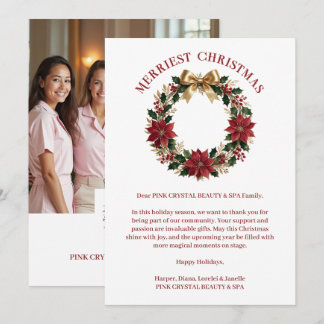 Verfeinerter Weihnachtsfestkranz Corporate TMF26 Feiertagskarte