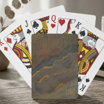 Verfeinertes Bronze-Schiefer-Fluid-Monogramm-Spiel